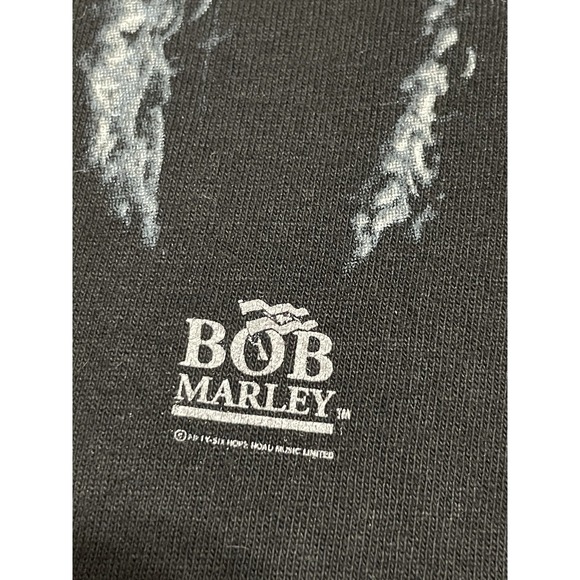 Vintage Bob Marley Y2K Front Sided Zion Roots Wear M Black T Shirt Rasta Reggae‎ - Picture 5 of 5
